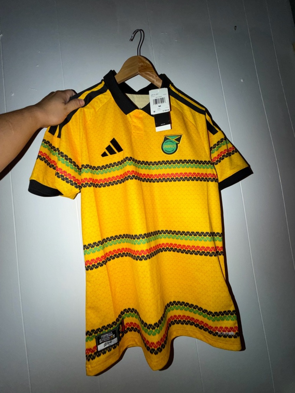 adidas Bob Marley Jamaica Football Jersey Medium
